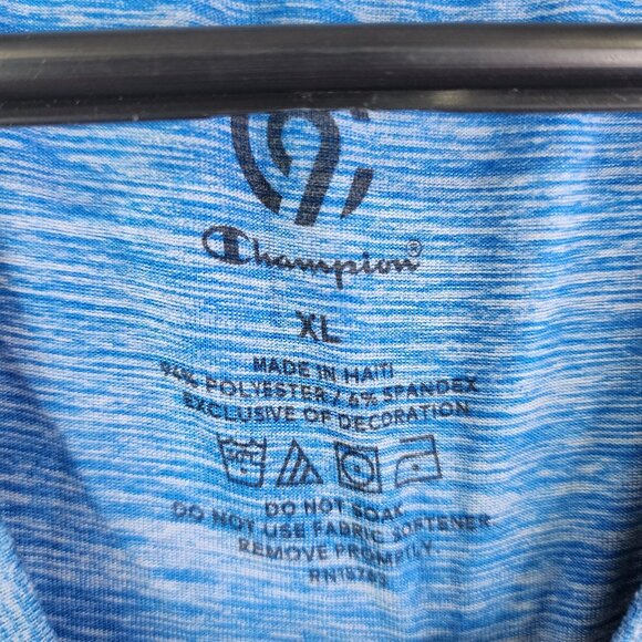 Mens Blue Champion Performance Tank Top Crew Neck Sleeveless Athletic Size XL - Picture 5 of 9